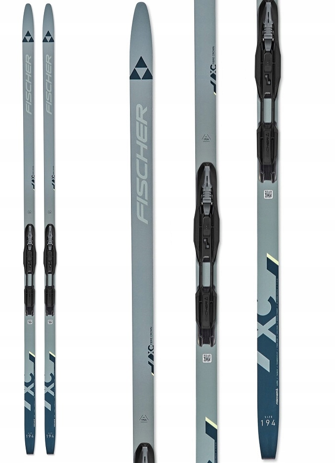Narty biegowe XC Fischer Fibre Crown Ef grey wiązania Step In Mounted 199cm