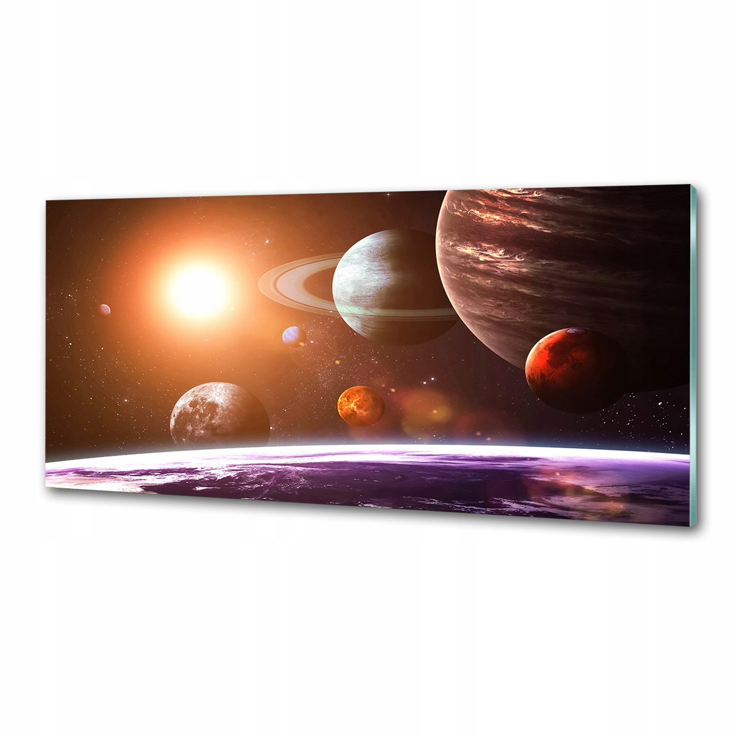 Panel do kuchyne Slnečná sústava 125x50 cm Lepidlo
