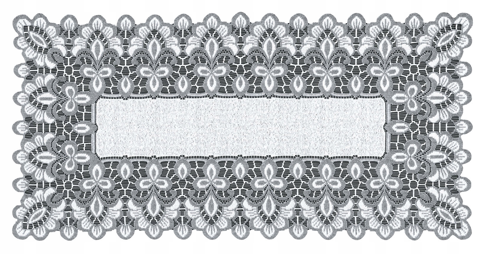 

Obrus Bieżnik Żakardowy Biały/szary 24999 60x120cm