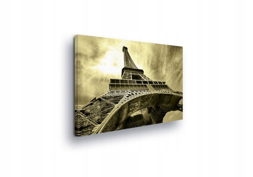 Obraz 100x75 Eiffelova věž Paříž Francie architektura město nebe mraky