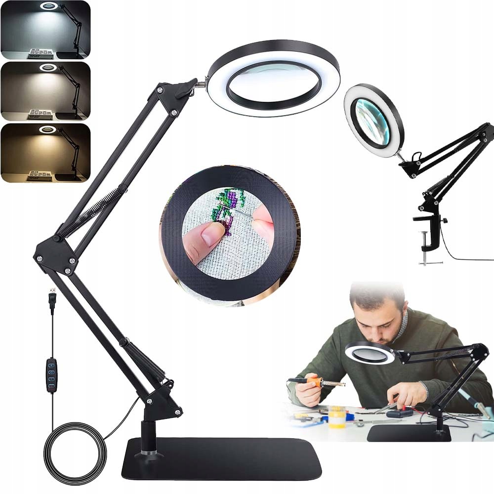 Zvětšovací Brýle S Přesnou Lupou A Led Čočkami Nabíjené Přes Usb