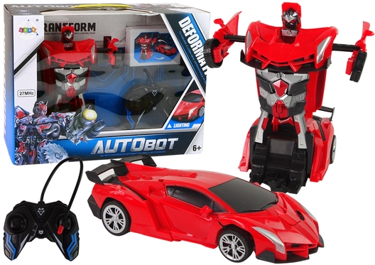 

Auto Robot Transformer 2w1 Pilot R/c Czerwony