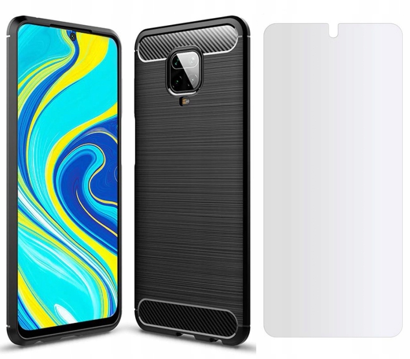 

Etui Karbon + Szkło Obudowa Case do Redmi Note 9S
