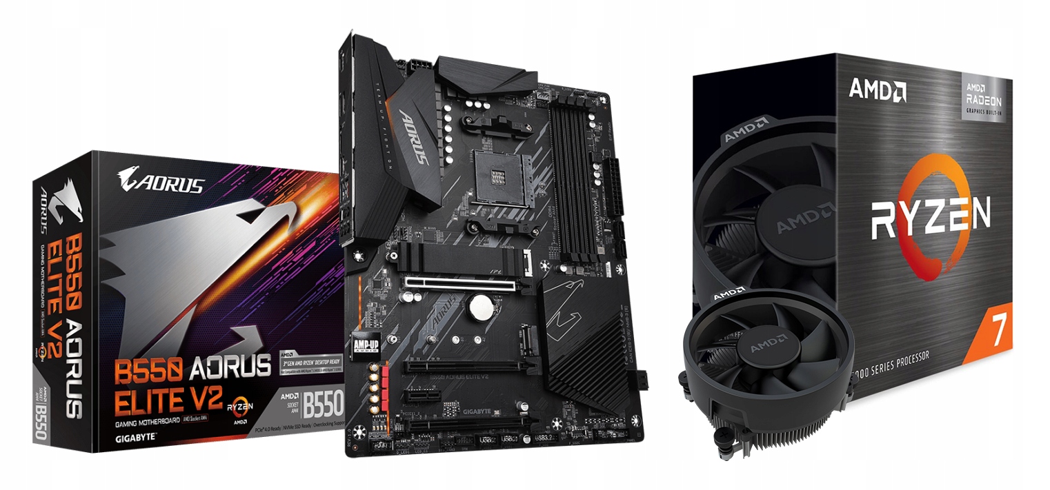 Zestaw Amd Ryzen 7 5700G B550 Aorus Elite