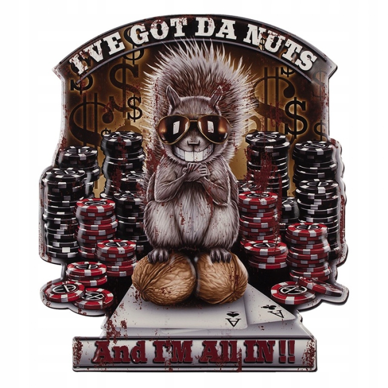 Kovová nástěnná dekorace Veverka 50x1x58 cm