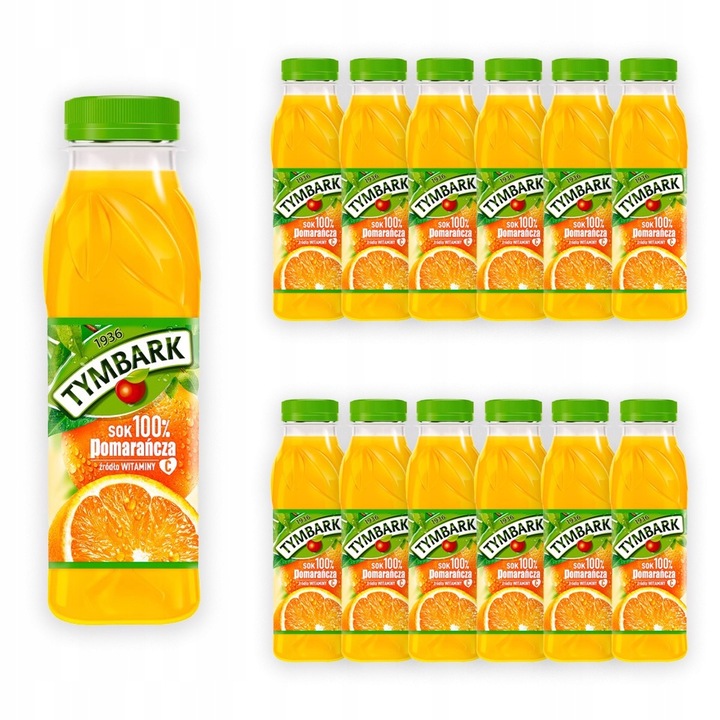 Tymbark Šťáva 100 % pomeranč 300 ml x 12 kusů