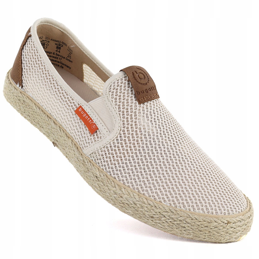 Pánské polobotky espadrilky nazouvací béžové Bugatti TT15305 46