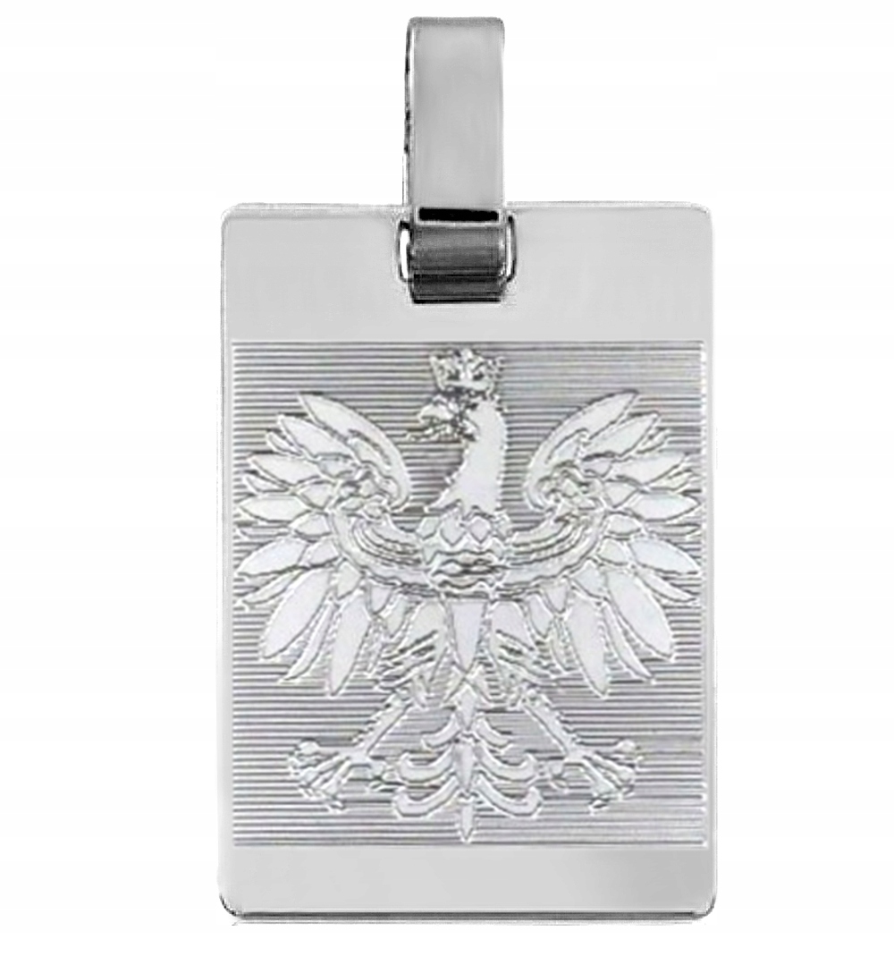 Stříbrný Vojenská Známka S Orlem Pro Kluka Gravírování