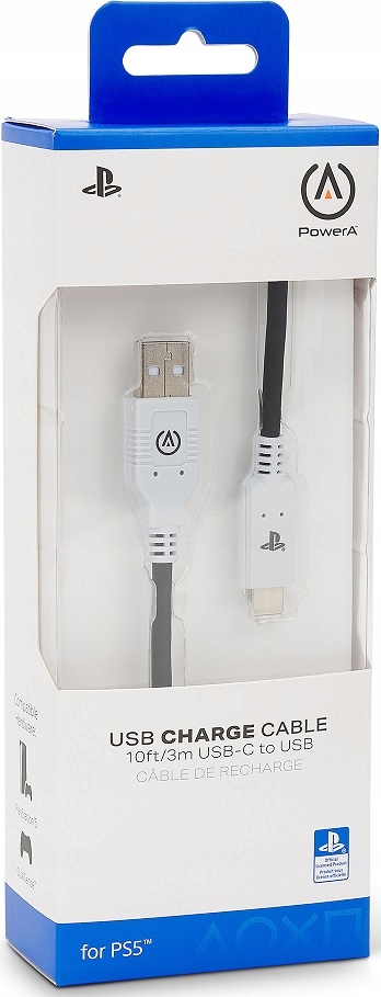 Kabel ładujący USB-C do padów PS5 DualSense PowerA Informacje o bezpieczeństwie CE