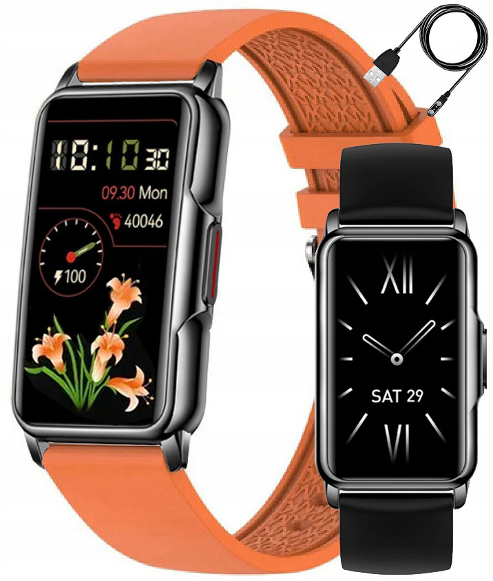 Dámské hodinky Chytré Hodinky Rubicon 2 řemínky Multifunkční 1.47" Sms Kroky