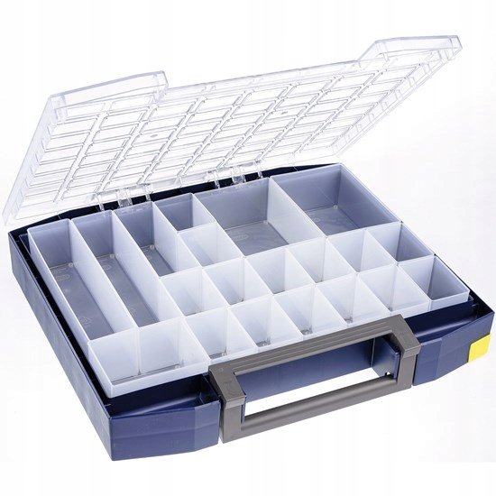 Sortimentovy kufrik polycarbonat boxxser 80 8x8-20 modry raaco