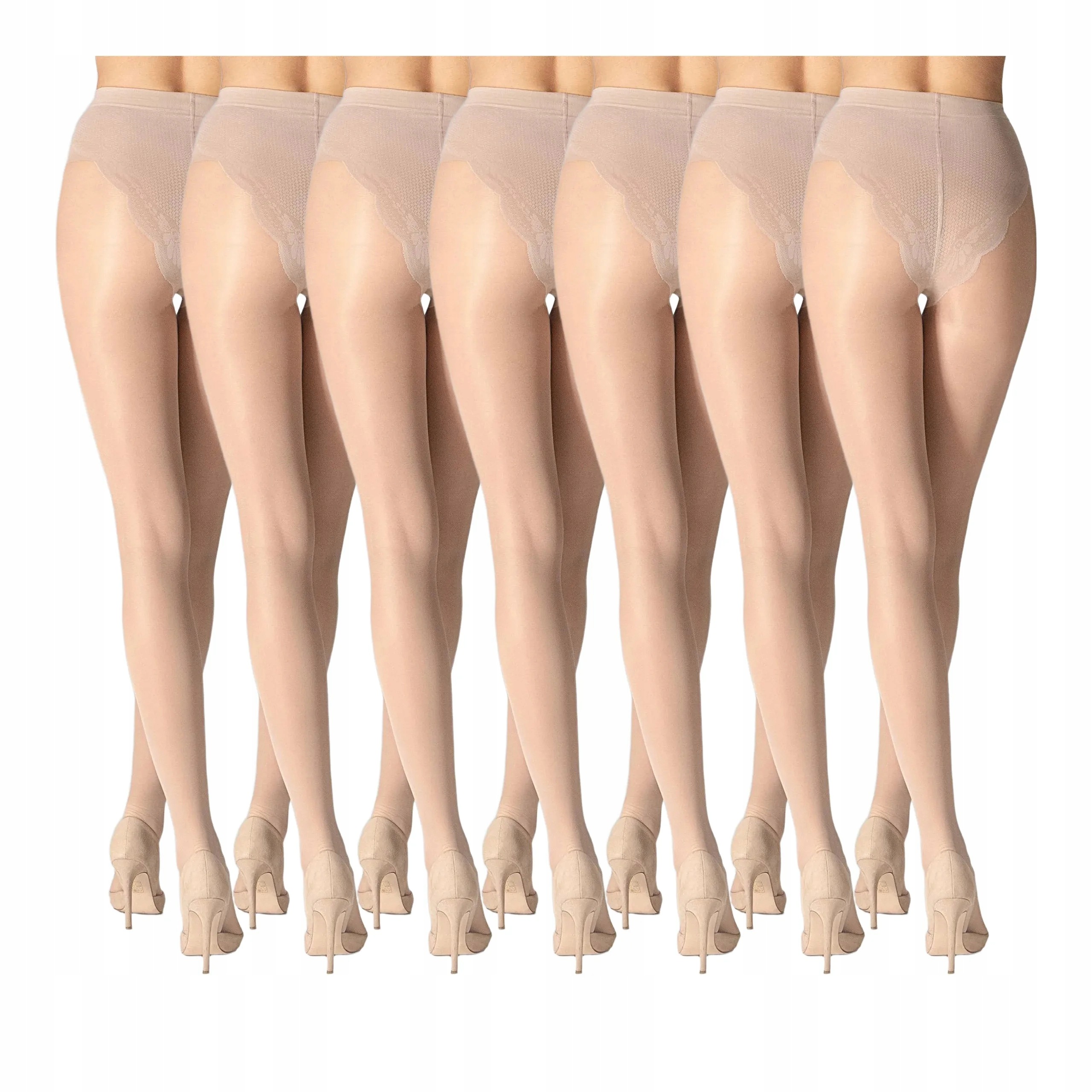 7 párů Punčocháče s modelovací částí 7x Natural 3-M