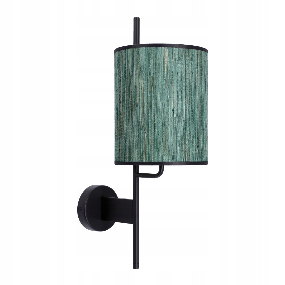 Bendi Lampa Nástenná Čierna 1X40W E27 Tienidlo Zelená