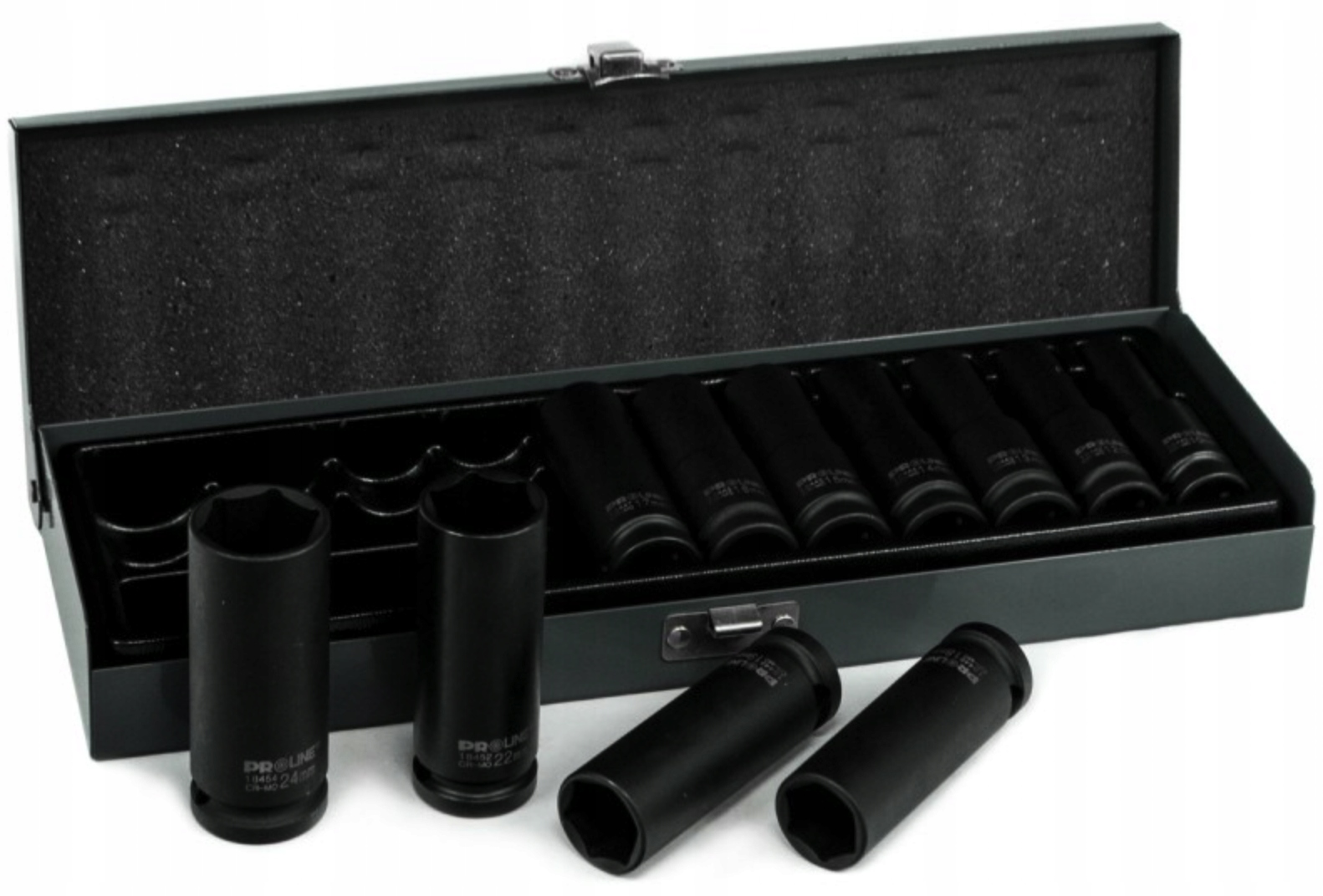 ZESTAW 10 SZT NASADEK UDAROWYCH Cr-Mo 1/2",10-22 MM, PROLINE, nasadki Marka Proline