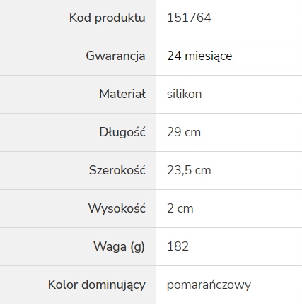 FOREMKA SILIKONOWA MUFFINEK BABECZEK CIASTEK 20SZT Szerokość produktu 23.5 cm