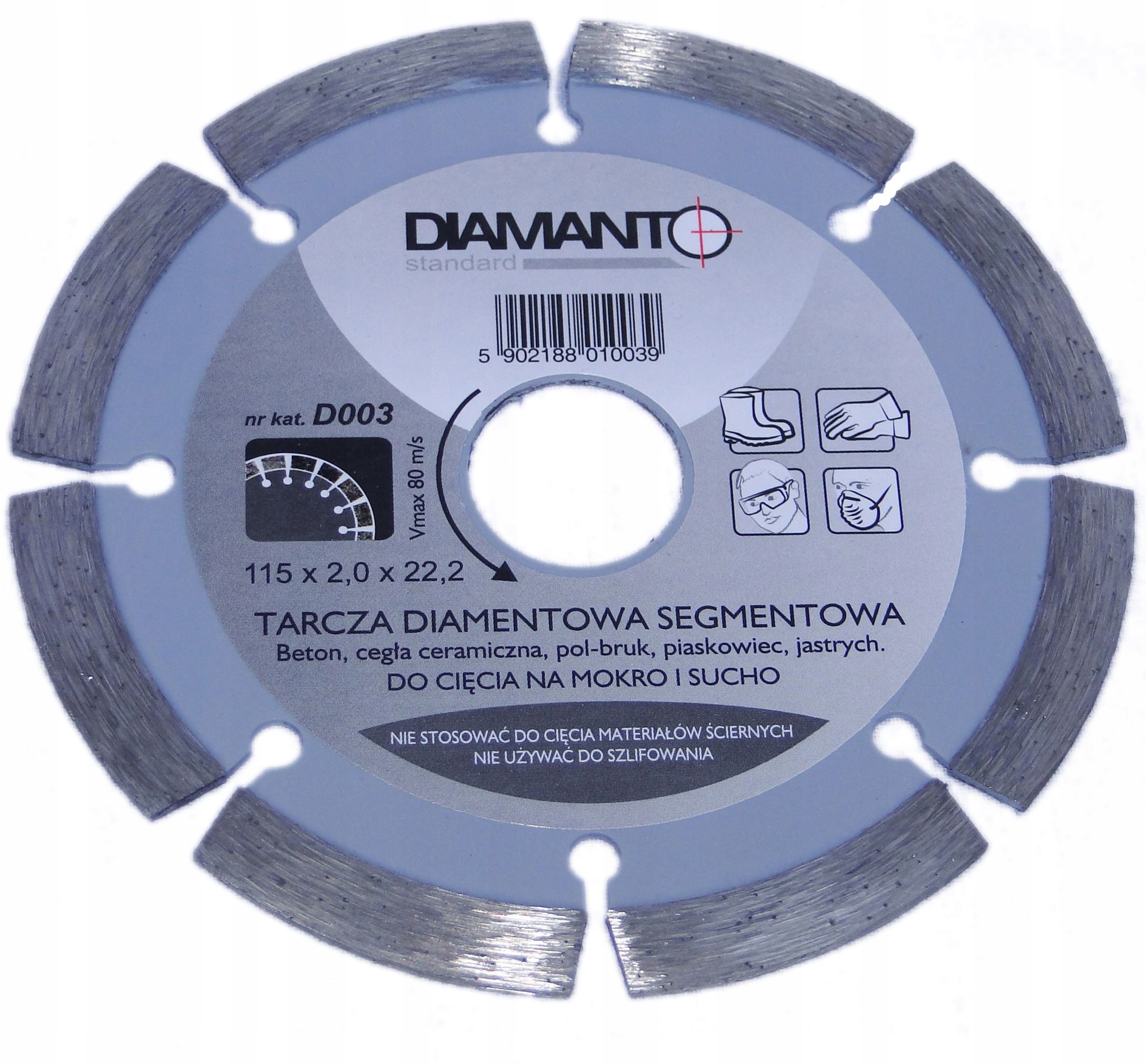 

Tarcza diament 125x2.0x22,2 Standard Segmentowa