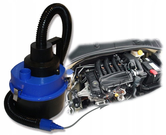 ODKURZACZ SAMOCHODOWY 150W WODNY BEZWORKOWY MOCNY + 10 NAKŁADEK -Polski Szerokość produktu 24.5 cm