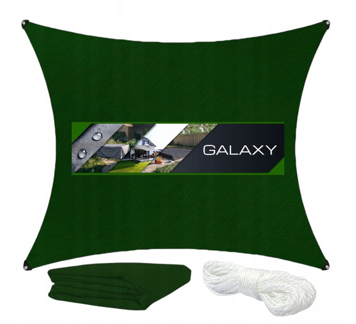 Sluneční plachta Zahradní Kryt Balkon Terasa 3x3 Zelená Obdélník