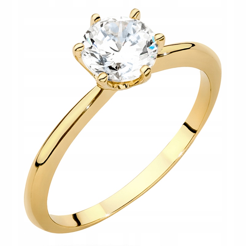 Krásný Zlatý Prstýnek 585 s Briliantem 1,00 ct