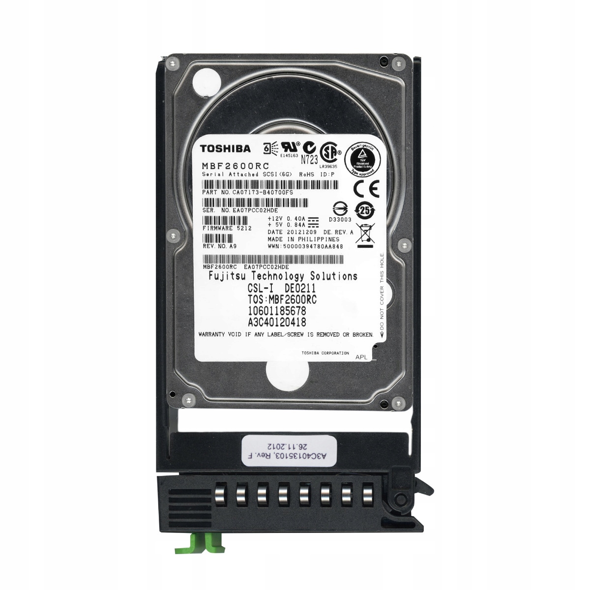 Fujitsu A3C40120418 600GB SAS-2 10K 2.5' MBF2600RC