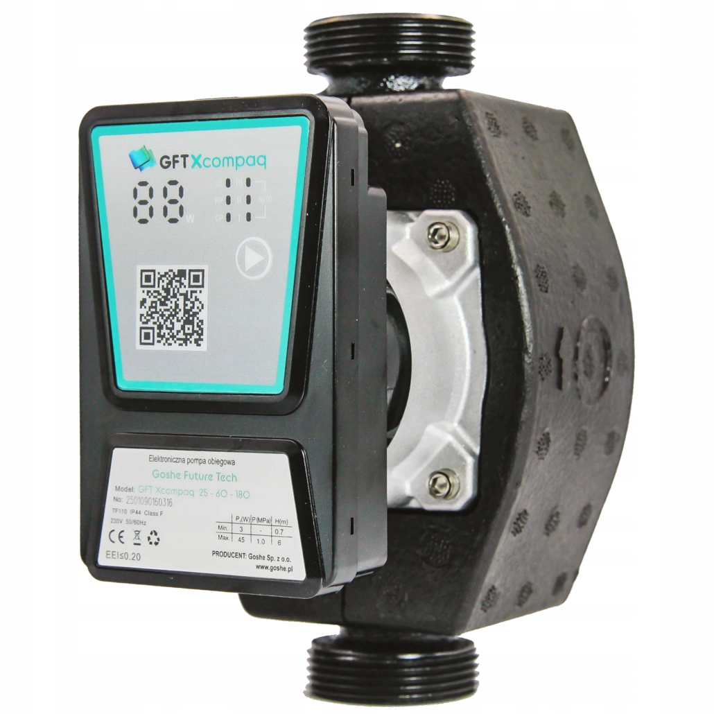 Cirkulační Oběhová Pumpa Future Tech Xcompaq Goshe 25-40/180