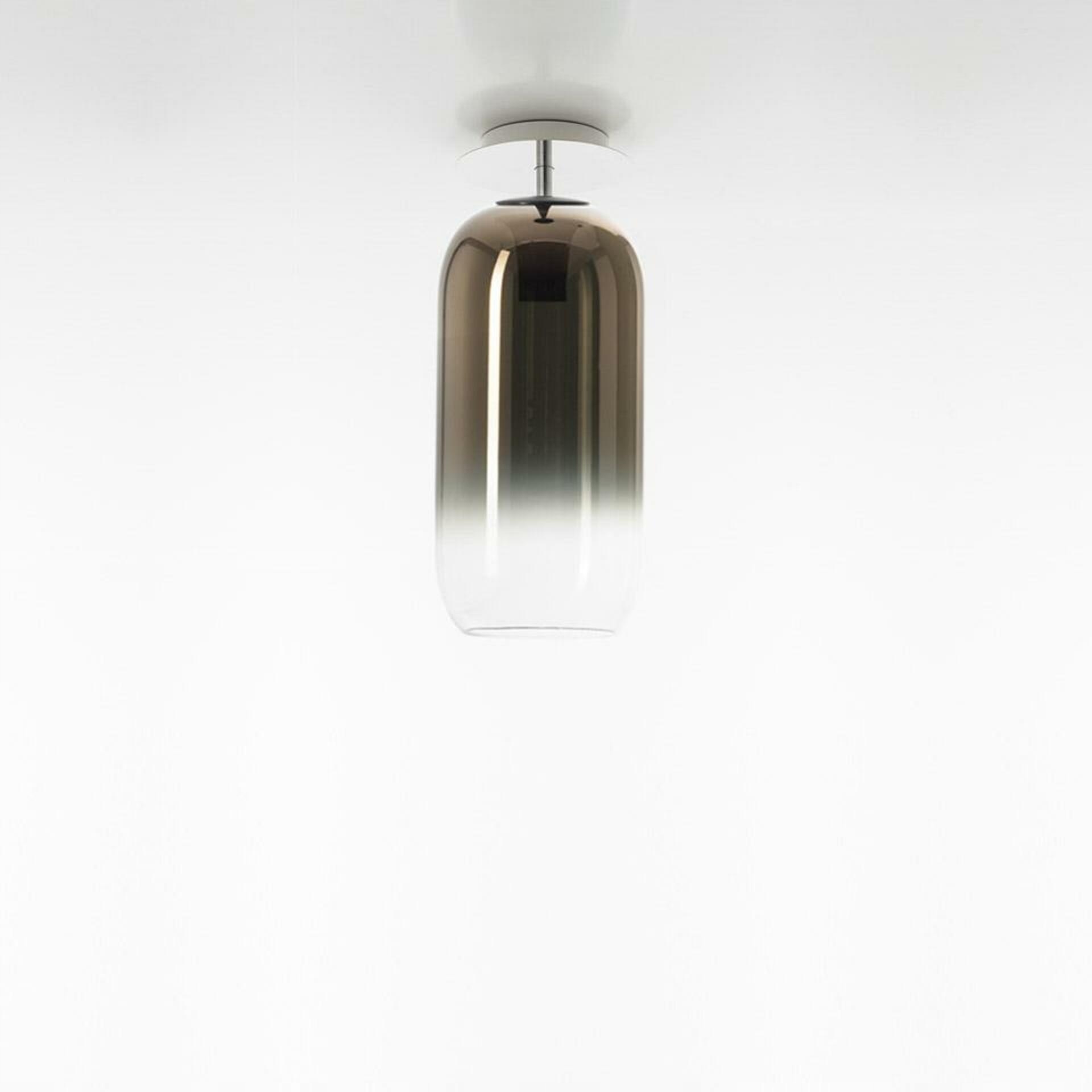 Artemide Gople Mini stropné svietidlo, fúkané sklo, bronz, E14, 6W