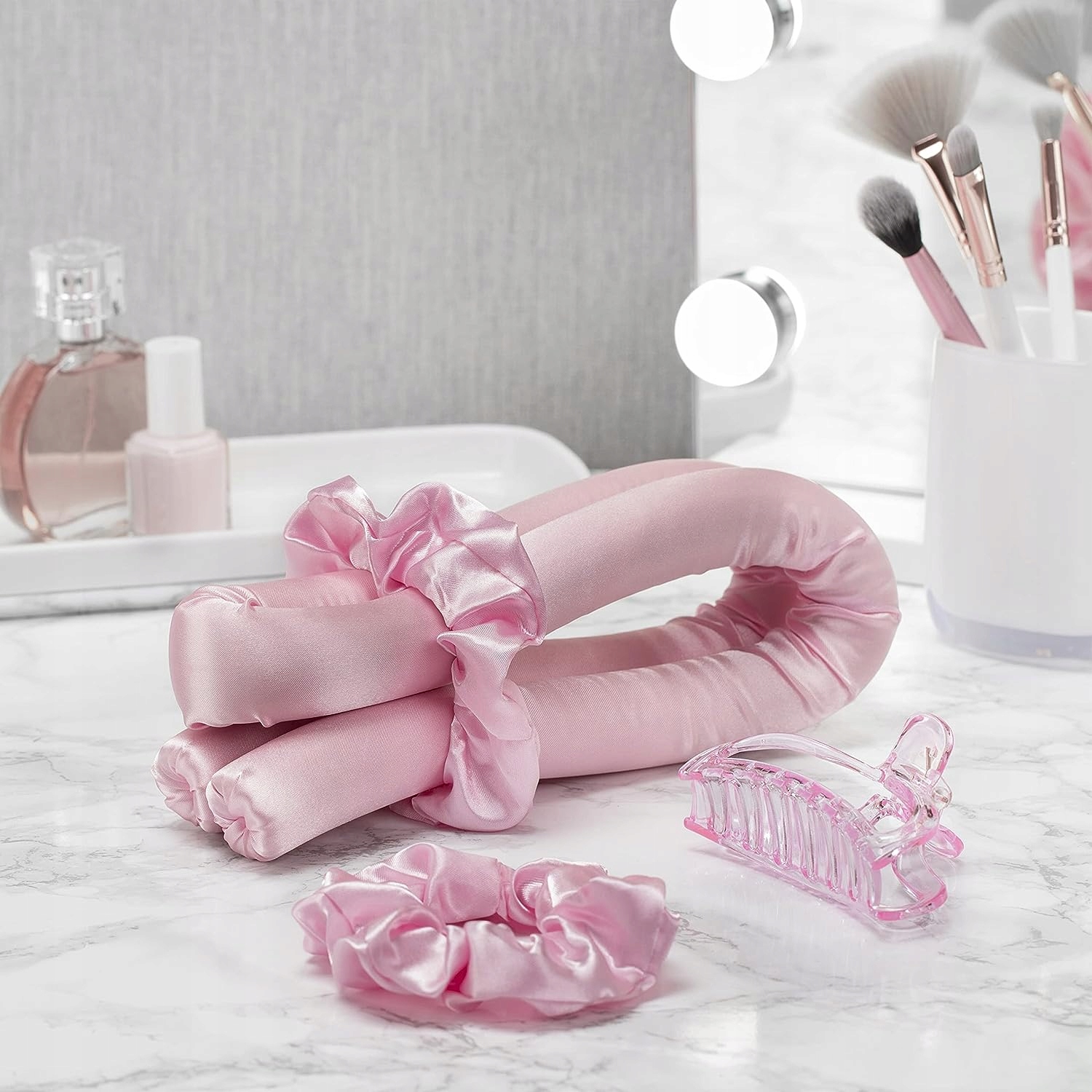 WAŁEK DO KRĘCENIA WŁOSÓW LOKÓW PAPILOTY LOKÓWKA + SPINKA KLAMRA + 2 GUMKI Cechy z gąbki