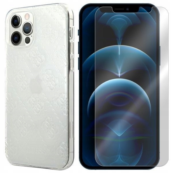 

Etui Do Iphone 12 Pro Guess 4G 3D Pattern + Szkło
