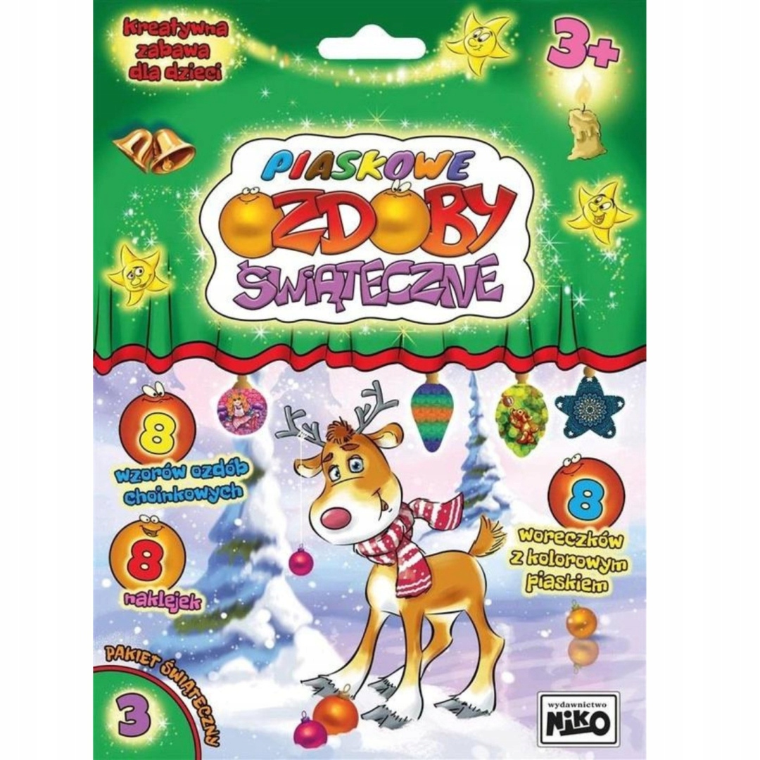 PIASKOWE OZDOBY ŚWIĄTECZNE BOŻE NARODZENIE PAKIET NUMER 3