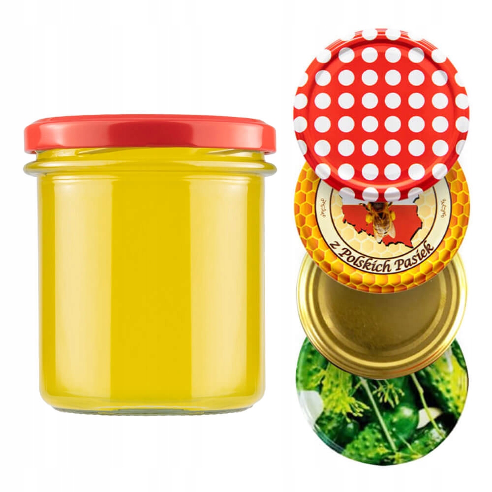 

5x Słoiki 350 ML Miód Dżem Mięso Pasztet Przetwory