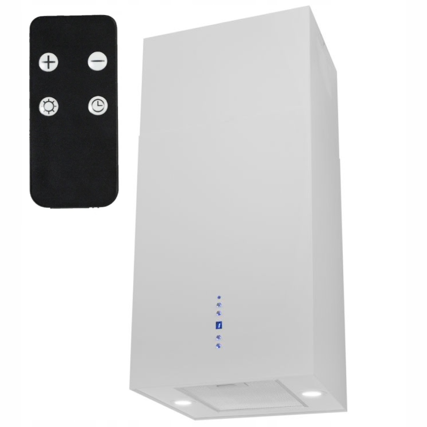 Okap wyspowy biały Nortberg Quadro 40 Led +pilot