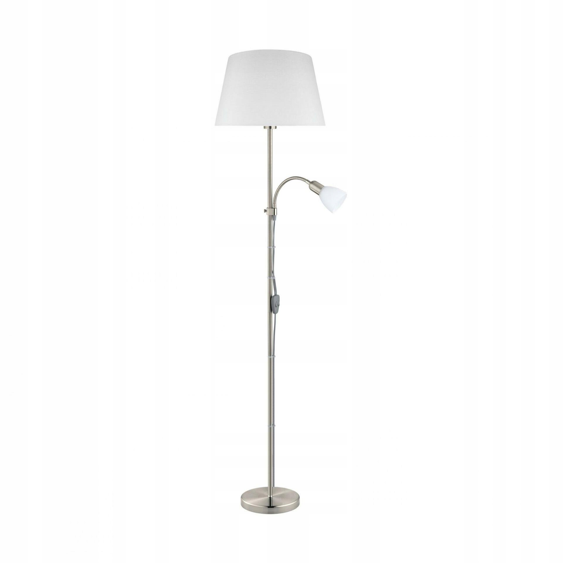 Stojací svítidlo Eglo Conesa E27/E14 matný nikl/bílá 1700mm
