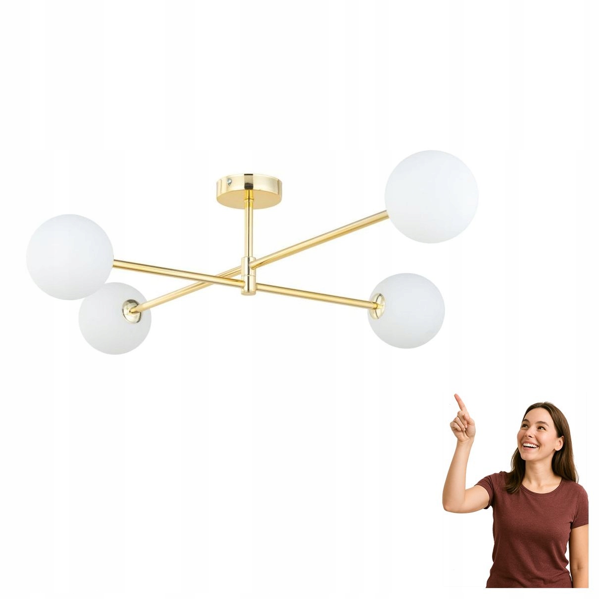 Stropní Stropní svítidlo Sarius Gold 4738 Tk Lighting