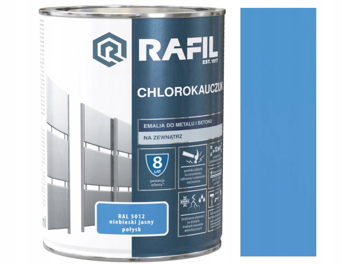 Rafil Chlorokaučukový Smalt 5 L Modrý 5012