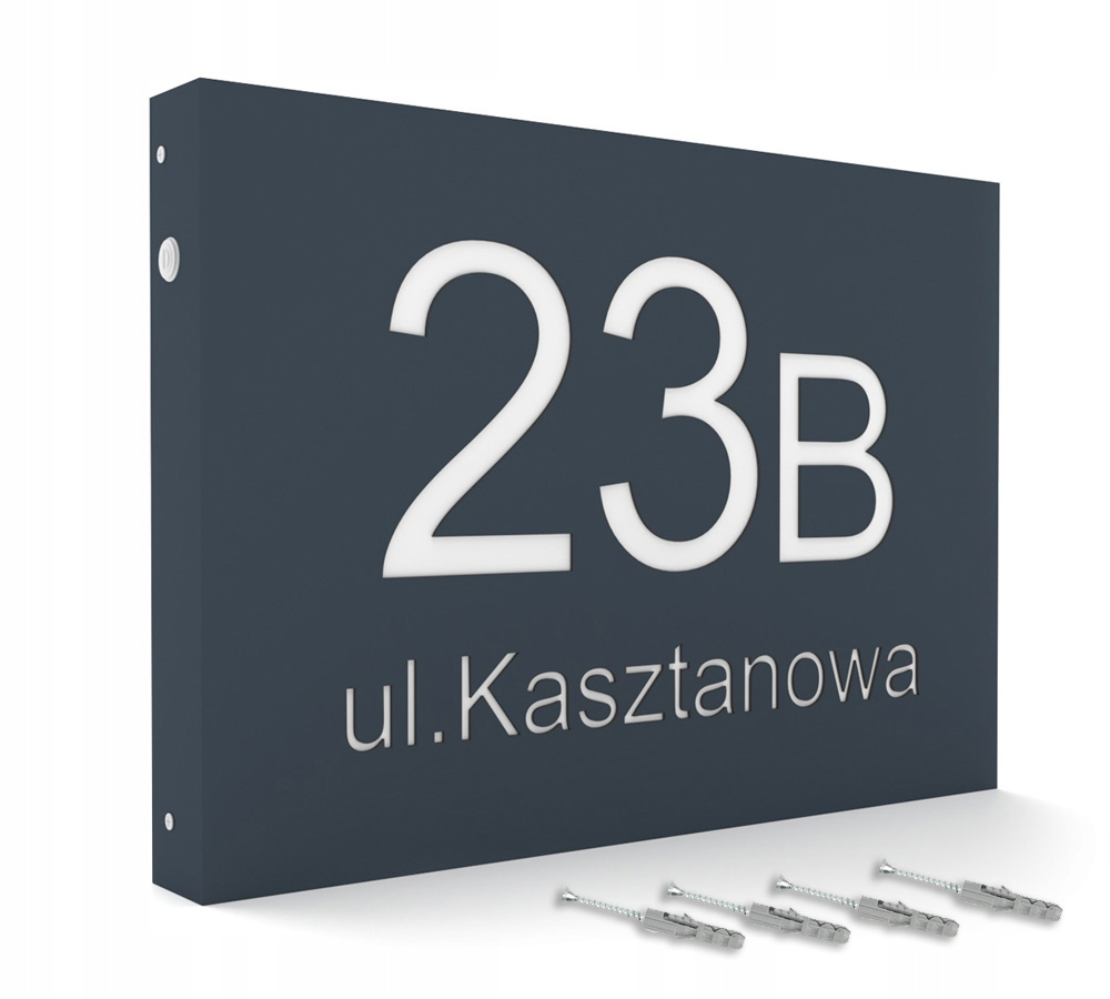 Podświetlany numer domu tablica adresowa LED 30x20