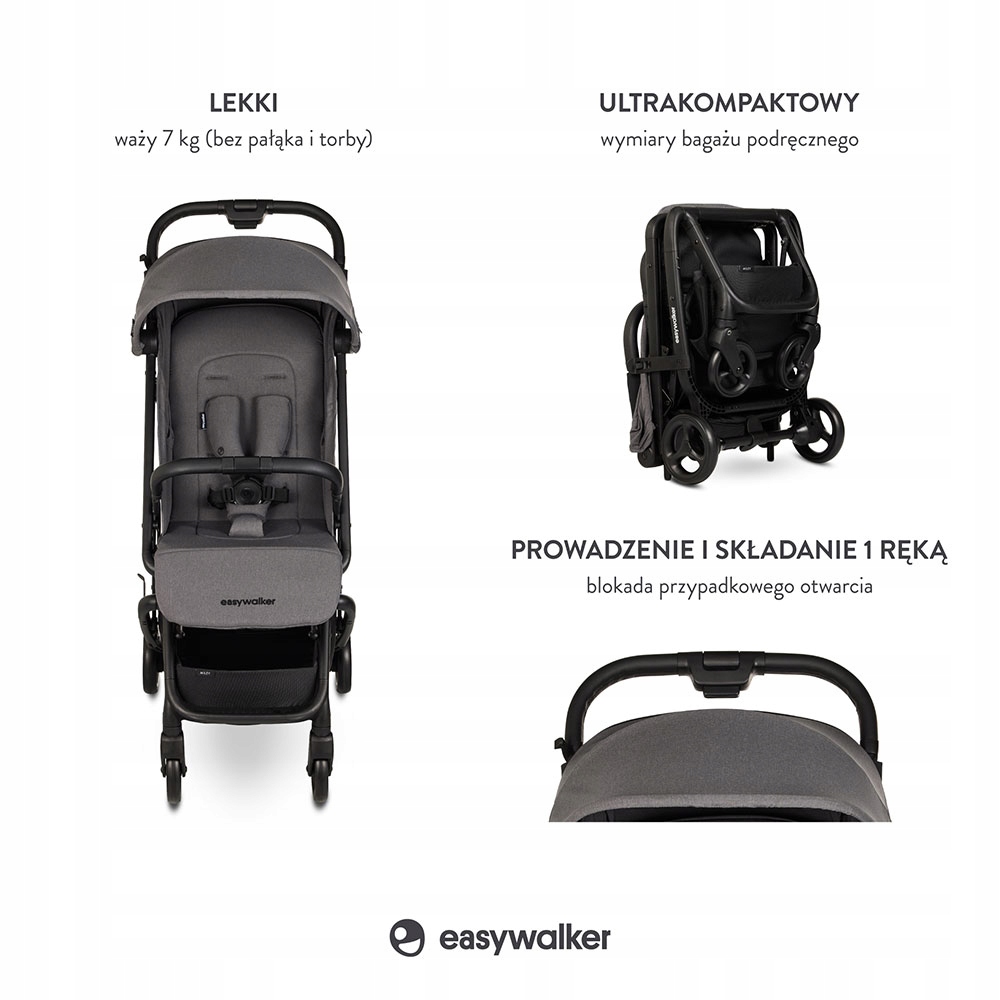 Easywalker Miley2 - Lekki Wózek Spacerowy + TORBA Marka Easywalker