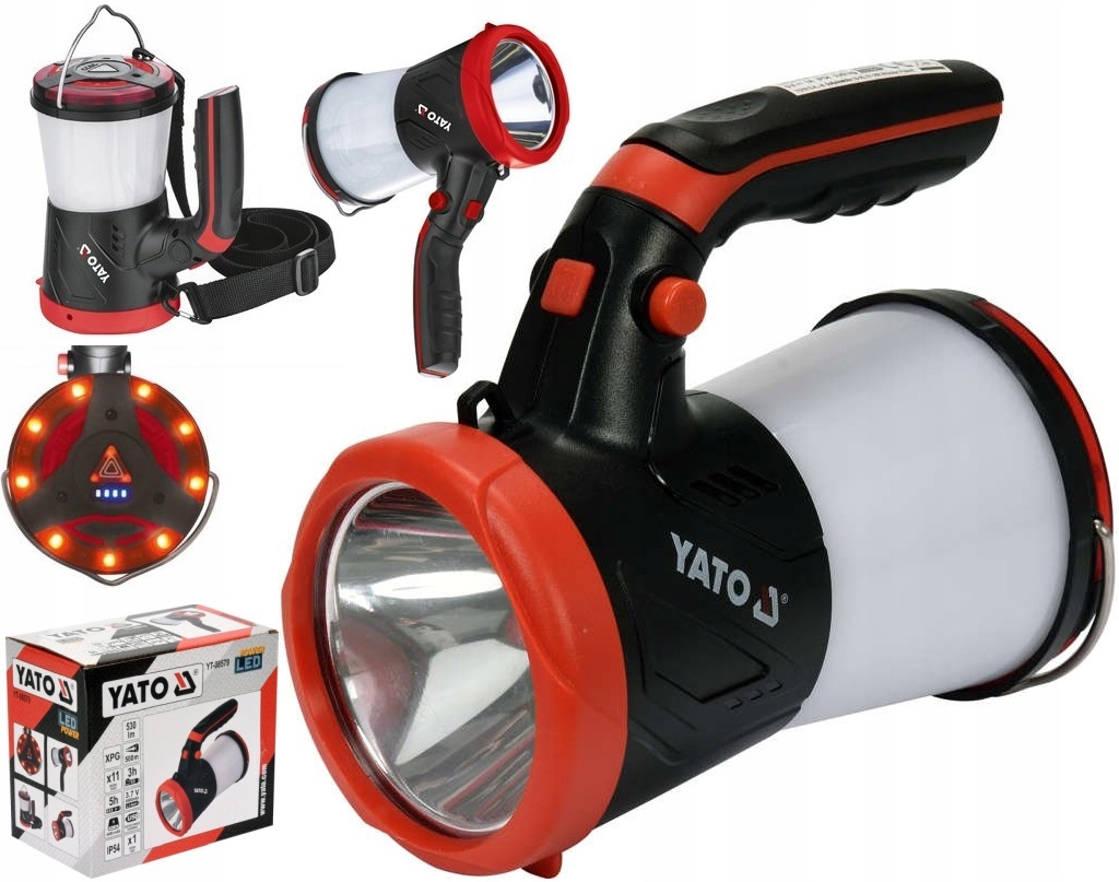 ЯТО СВІТЛОДІОДНИЙ ЛІХТАРИК АКУ. Прожектор POWERBANK 3в1