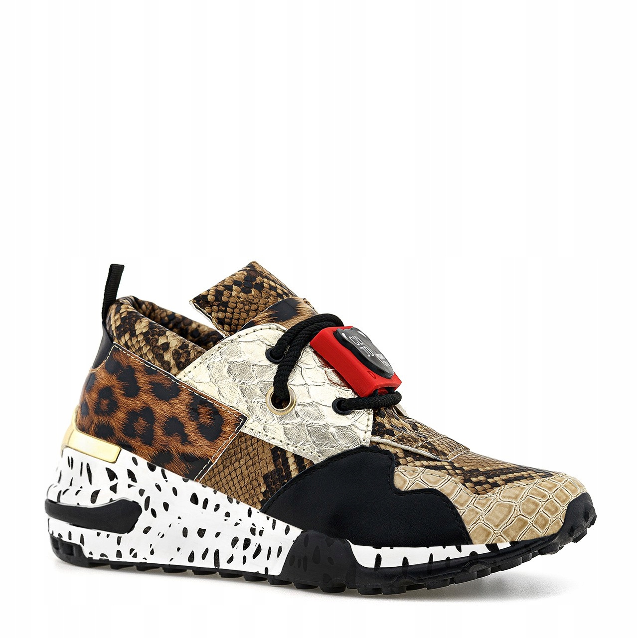 

Brązowe sneakersy ze zwierzęcym wzorem ejka! 39