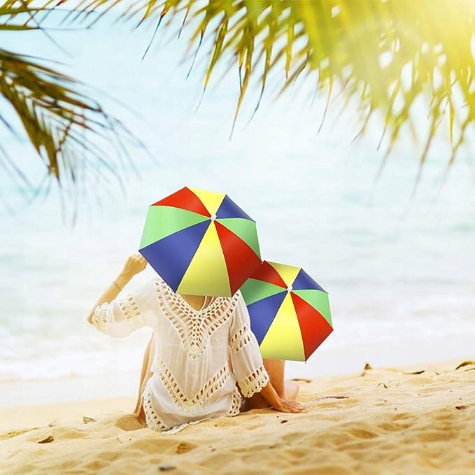 5X CZAPKA PARASOLKA NA GŁOWĘ SŁOŃCE WIATR DESZCZ Marka inna