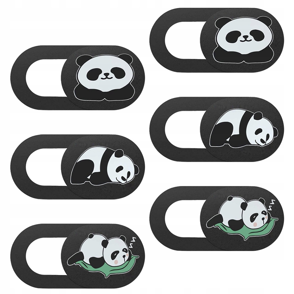 6 SZT. OSŁONA KAMERY INTERNETOWEJ Z WZROKIEM ZABEZPIECZAJĄCYM PODGLĄDANIE Kolor dominujący czarny