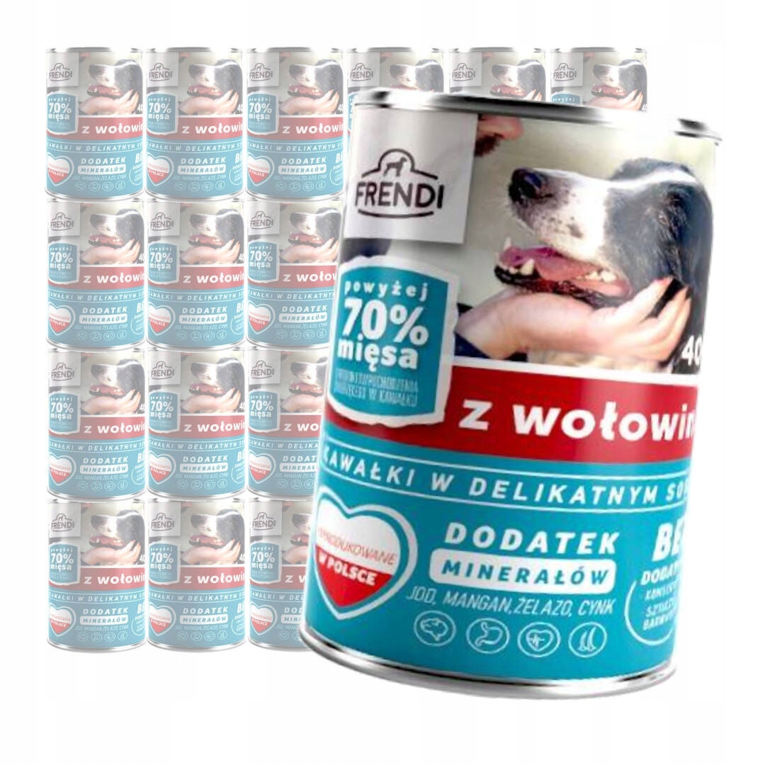 Levně Frendi Vlhké Krmivo pro psy 24x400 g Kousky v omáčce s hovězím masem