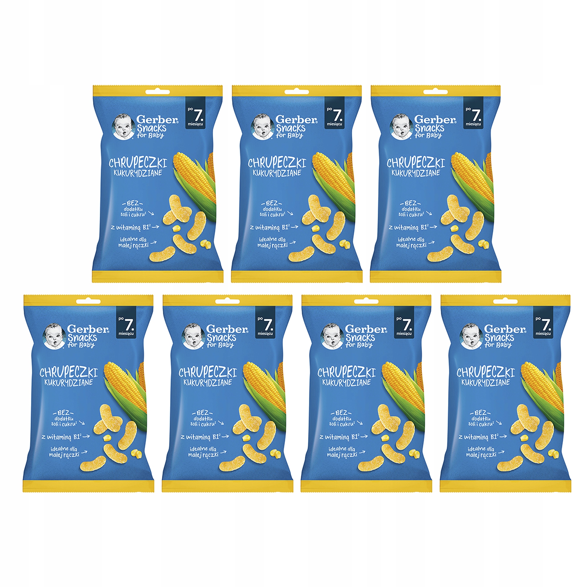 GERBER Chrupeczki kukurydziane 7x28g