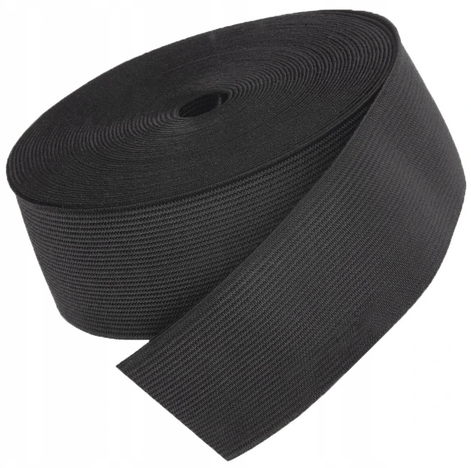 Guma Dziana Płaska Gumka Odzieżowa Krawiecka 8cm Czarna 80mm