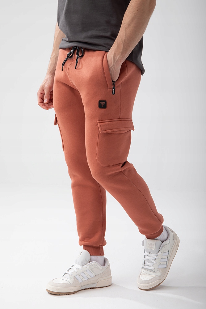 Brązowe spodnie cargo męskie Basic Pants Cargo 150 T Brown rozmiar S