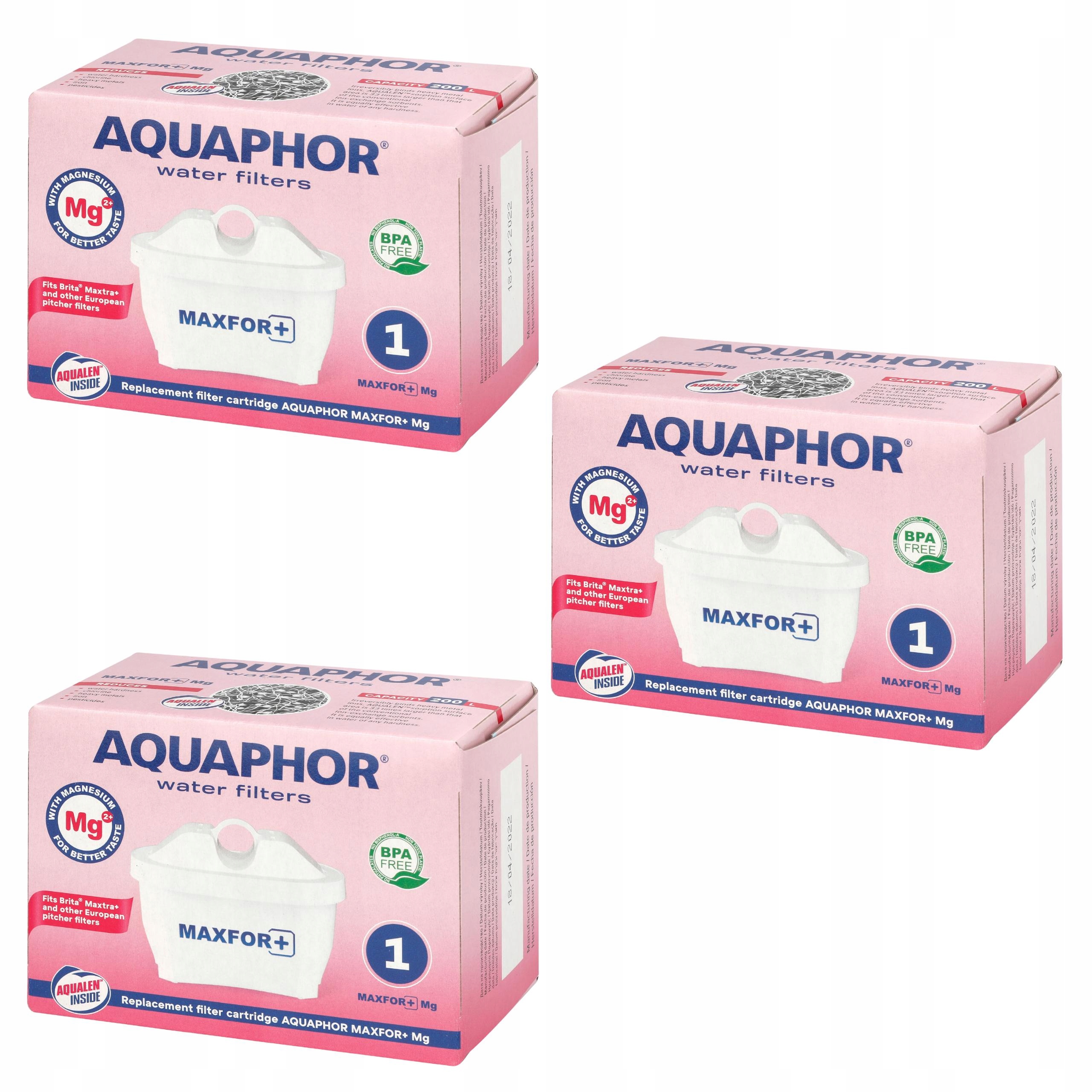 

Wkład fitrujący Aquaphor Maxfor+ magnez x3 zestaw