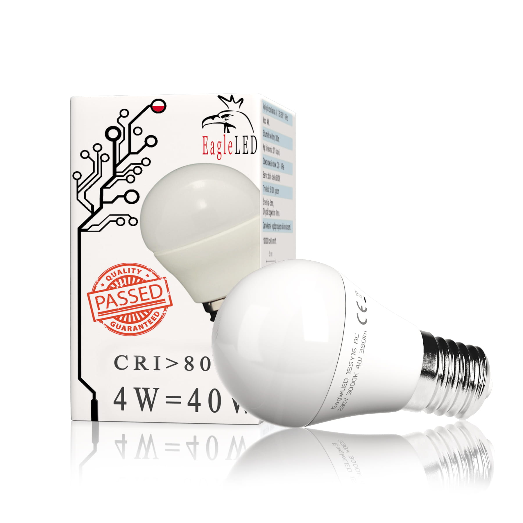 

Żarówka Led kulka E27 4W=40W Neutralna