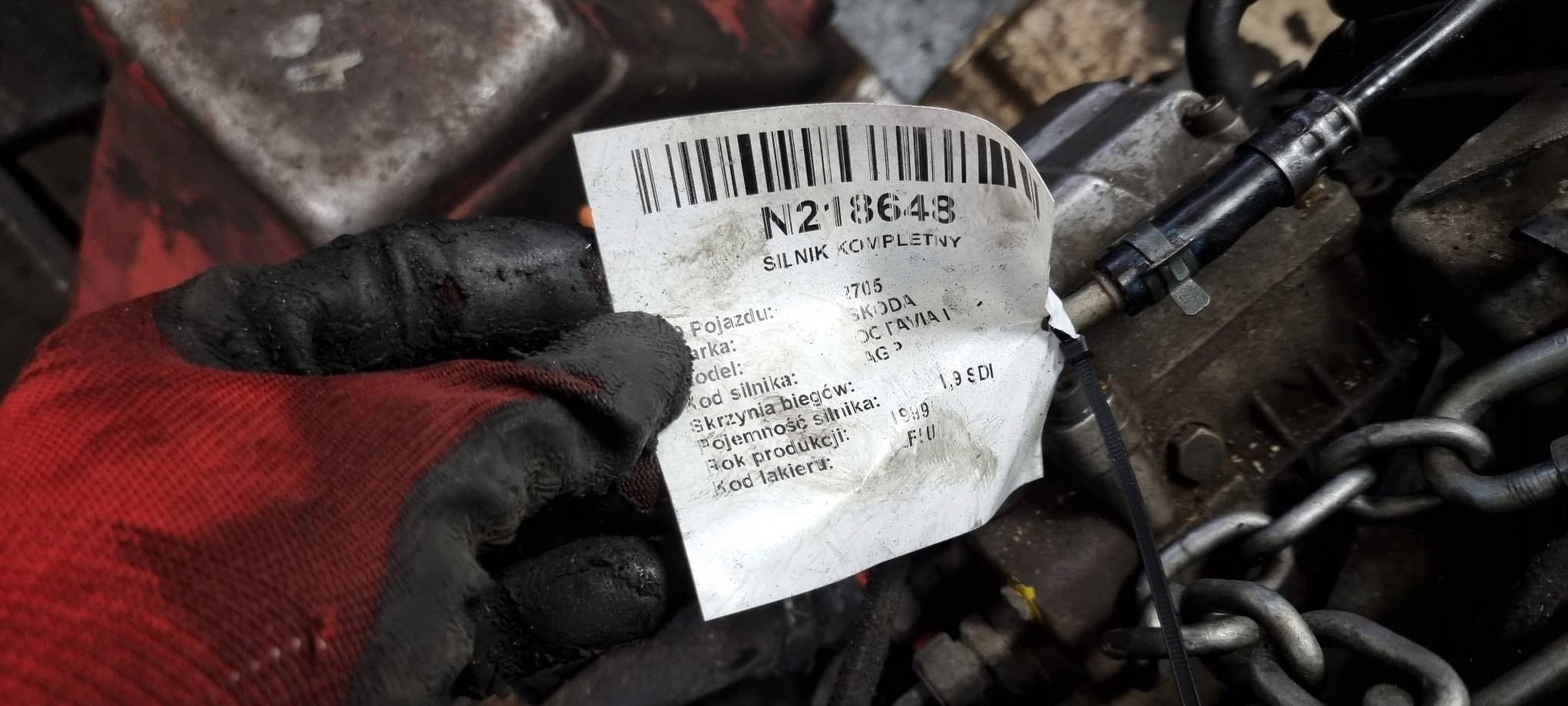engine complete 1.9 SDI AGP 89 KM SKODA OCTAVIA and