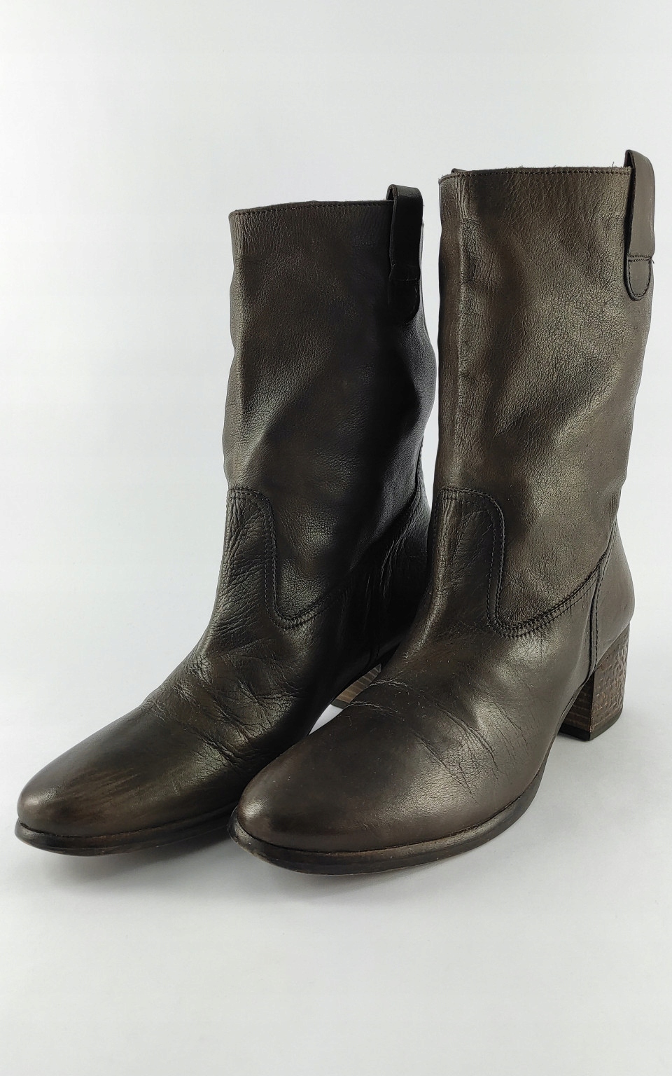 M19376 LA7 SKÓRZANE BRĄZOWE BOTKI LIEBESKIND 40 Długość wkładki 25.4 cm