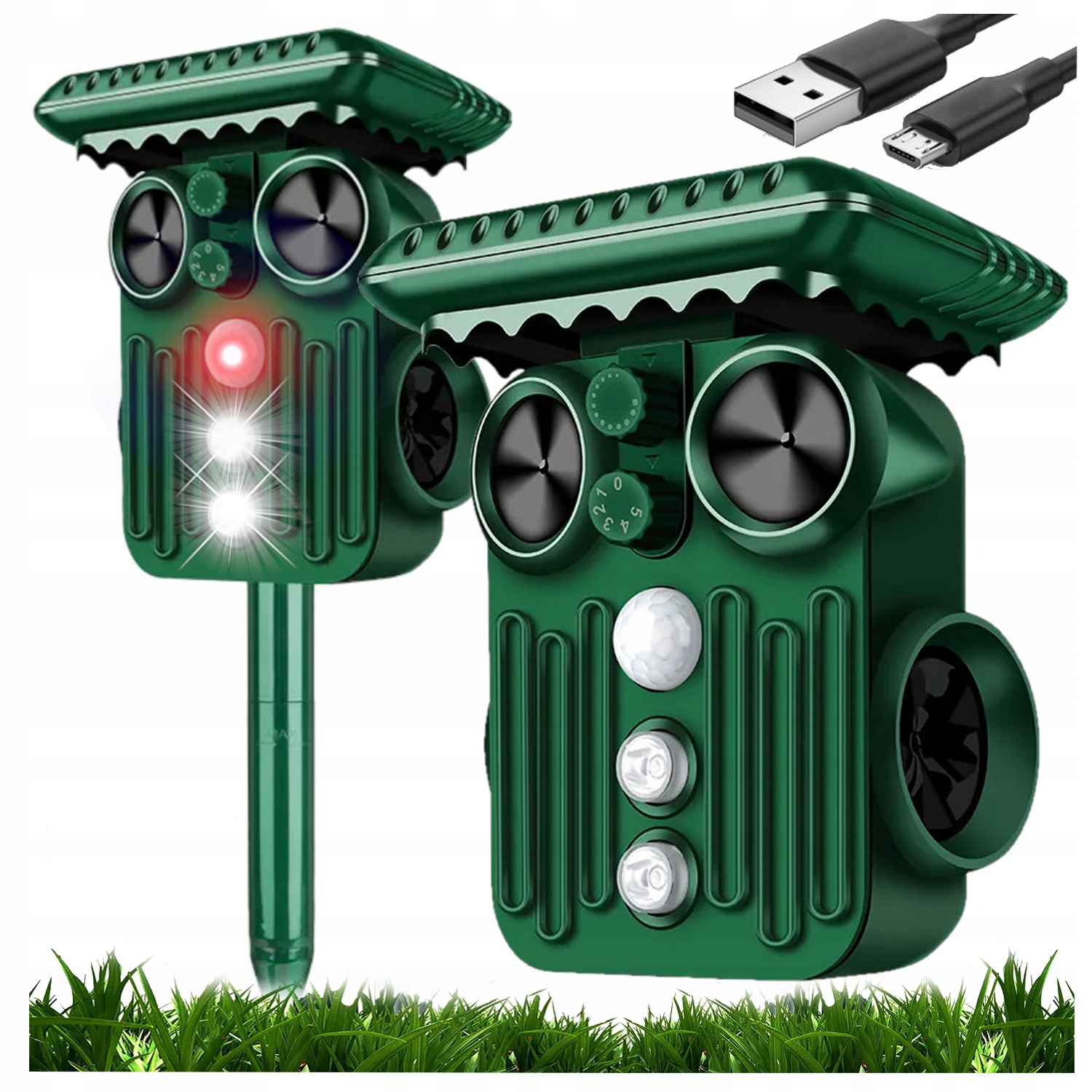 Odpuzovač na kuny Ultrazvukový Solární Krtci Lišky Ptáci Kočky Senzor