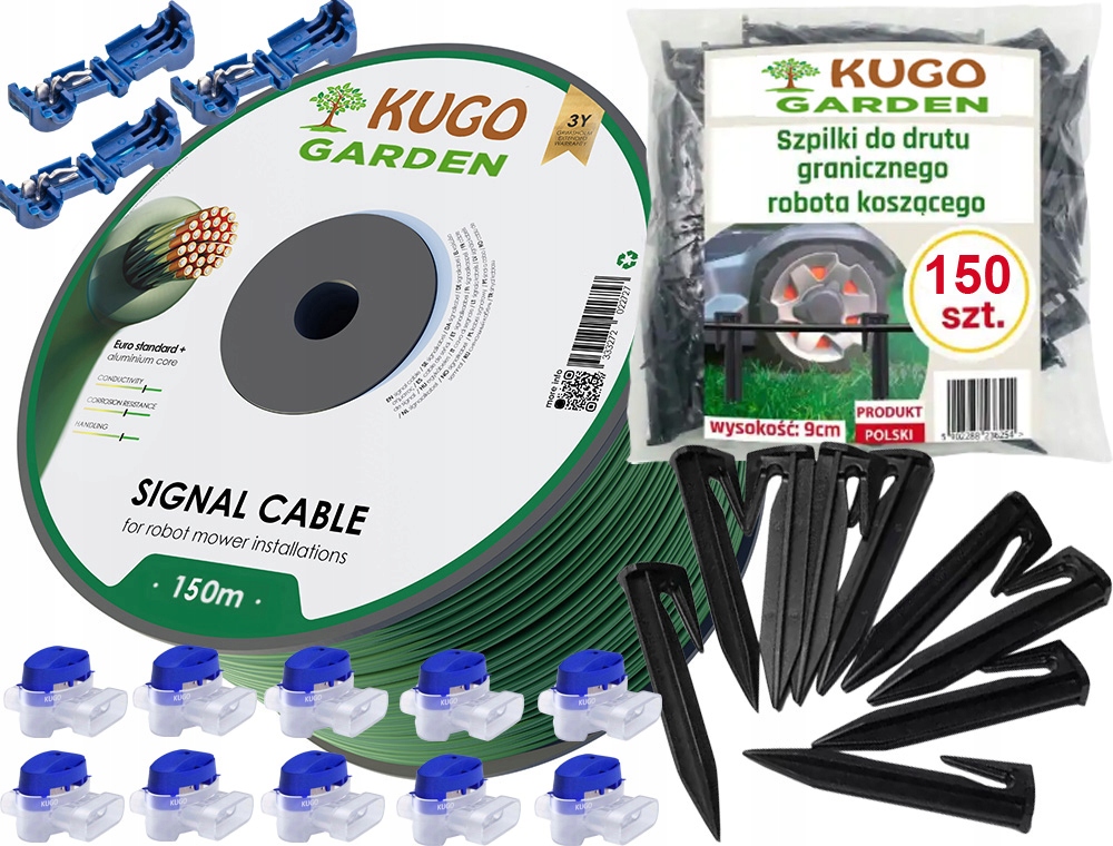 Kabel Ograniczający Do Kosiarki Robota 150 m 2.7 mm 150 Szpilek Złączki